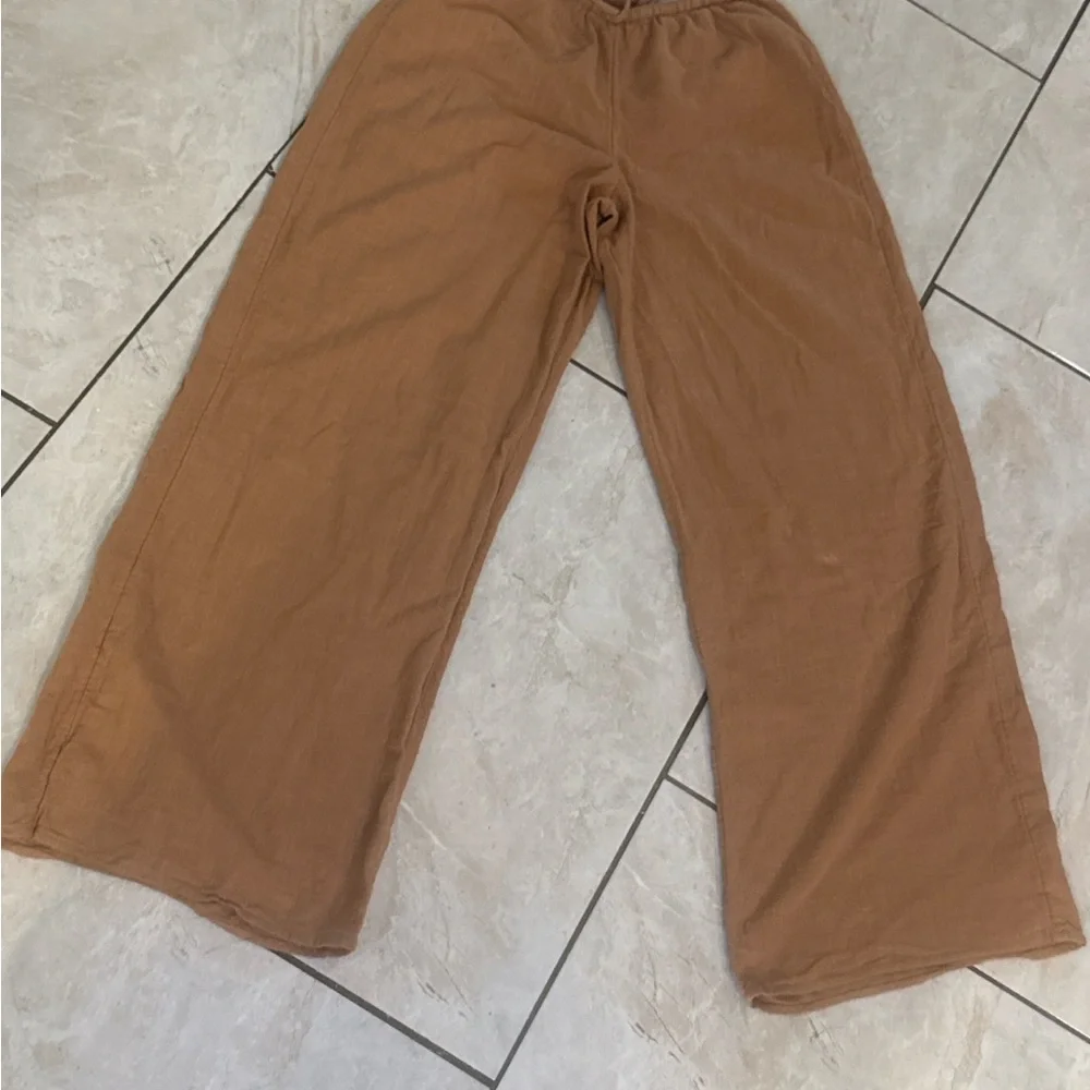 Shade & Shore Wide Leg Pants in Chestnut Brown